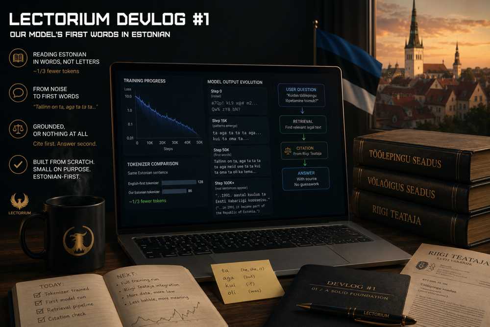Lectorium Devlog #1: Our Model's First Words in Estonian
